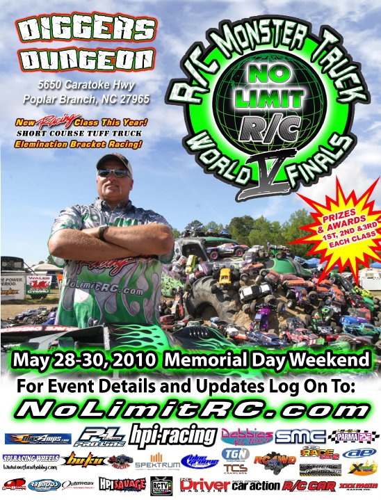 RCCA Live Coverage of 5th annual No Limit RC Monster Truck World Finals May 28th-30th