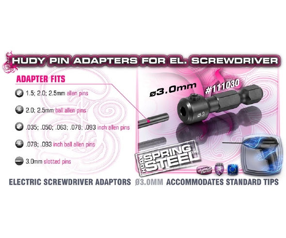 Hudy Pin Adapters for Electric Screwdriver