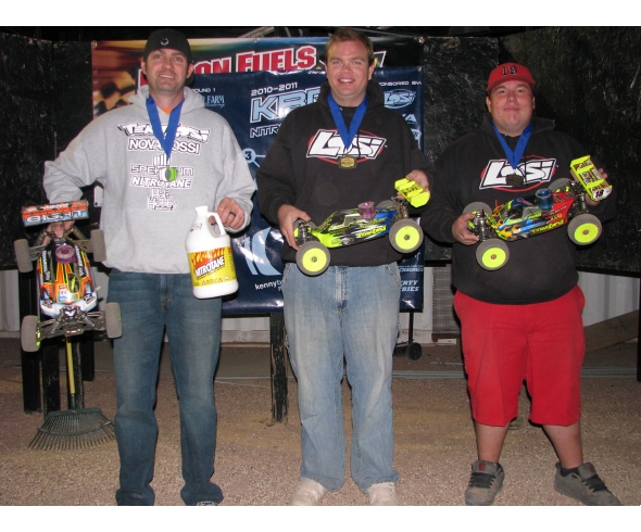 Fischer, Peck, Wheeler; A losi clean sweep of the nitro KBRL
