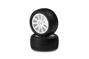 JConcepts Pre-mounted 1/10 Buggy Tires, photo 2, up side, oreo