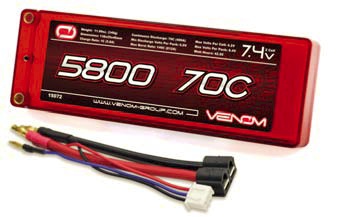 Venom 1558 LiPo 2S 7.4V 5000mAh 25C Hardcase Uni Plug System –