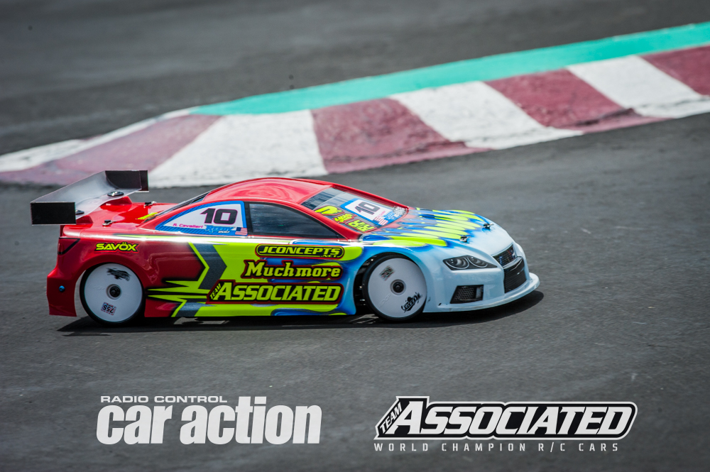 Team Associated’s Ryan Cavalieri is showing good speed at the event and won his first round race.