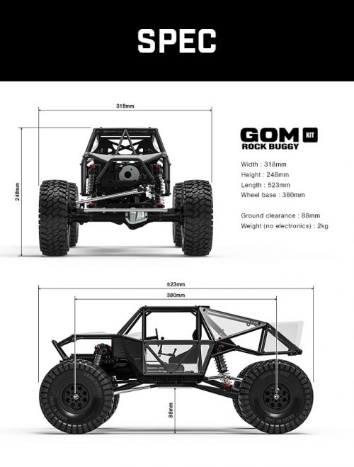 Gmade 1/10 GR01 Chassis Rock Buggy GOM 4WD Kit [VIDEO] - RC Car Action