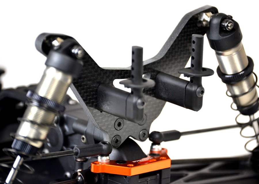 ExoTek 5mm Carbon Fiber Shock Towers For The XRAY XT2 (4)