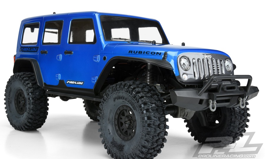 Pro Line Pre Painted Cut Jeep Wrangler Unlimited Rubicon Blue Body Rc Car Action