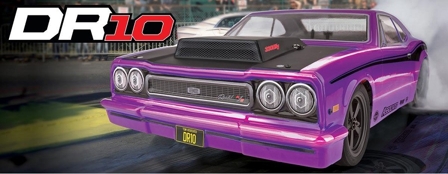 Team Associated DR10 Drag Race Car RTR Now With Purple Body