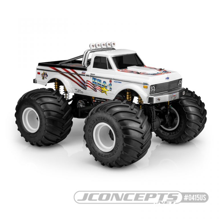 JConcepts 1970 Chevy K10 USA-1 Edition Monster Truck Body [VIDEO] - RC