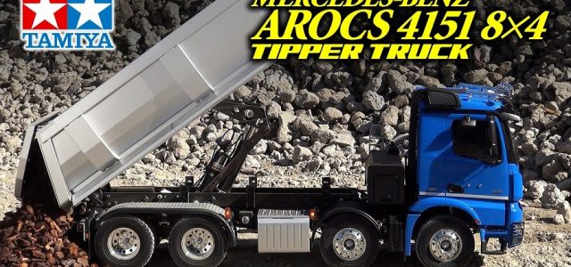 Tamiya 1/14 Mercedes-Benz Arocs 4151 8×4 Tipper Truck [VIDEO]
