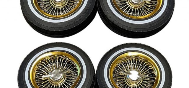 Redcat Whitewall Low Pro Tires & Gold Wheels