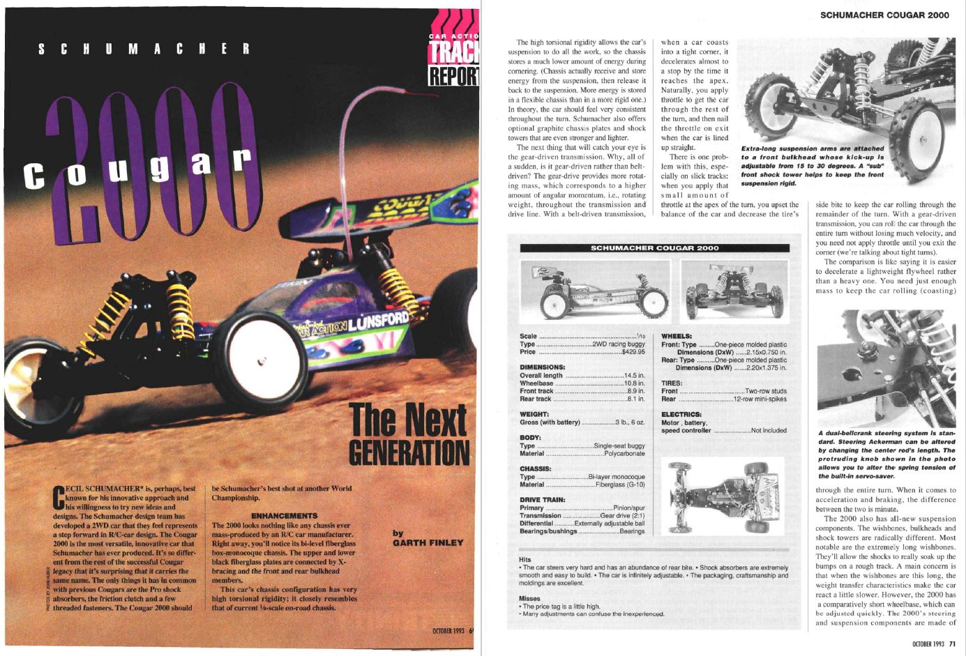 #TBT The Schumacher Cougar 2000 2WD off-road Buggy Reviewed in the October 1993 issue